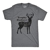 Mens Trophy Husband Tshirt Funny Hunting Buck Deer Fathers Day Tee