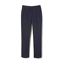 French Toast Boys' Adjustable Waist Relaxed Fit Pleated Pant (Standard & Husky)