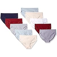 Amazon Essentials Women's Cotton High Leg Brief Underwear (Available in Plus Size), Multipacks