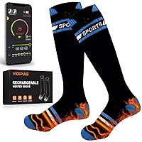 Heated Socks for Men Electric Women Electric Socks for Men Rechargeable 5000mAh*2 Batteries Warm Socks APP Control Thermal Socks Washable Heated Socks for Mother Father Best Gift