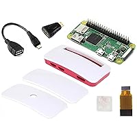 Pi Zero WH Package with Raspberry Pi Zero WH (Zero W with 40PIN Pre-Soldered GPIO Headers) and Mini HDMI to HDMI Adapter and Micro USB OTG Cable
