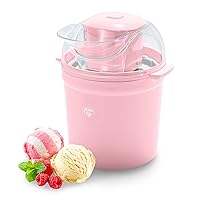GreenLife 1.5QT Electric Ice Cream, Frozen Yogurt and Sorbet Maker with Mixing Paddle, Dishwasher Safe Parts, Easy one Switch, BPA-Free, Pink