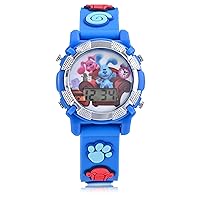 Accutime Blue's Clues Kids Digital Watch - LED Flashing Lights, LCD Watch Display, Kids, Boys Digital Watch, Silicone Strap in Blue (Model: BLU4006AZ)