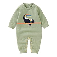 Newborn Infant Boy Girl Cartoon Knitted Sweater Baby Jumpsuit Romper Cotton 1 Piece Outfits Boys Hoodie