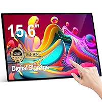 15.6'' Digital Signage Display Indoor Interactive LCD Touch Screen Commercial Advertising Kiosk Smart Video Media Player Ultra Thin 5G WiFi All in One 4GB+64GB Android 11 Capacitive