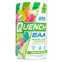 Quench EAA Aminos + Electrolytes - Complete Blend of 9 EAAs - 10g Total Amino Acids - Vitamins, Antioxidants, Electrolytes - Zero Sugar, Carbs, Calories (Sour Gummy Blast)