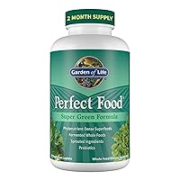 Garden of Life Whole Food Vegetable Supplement - Perfect Food Green Superfood Dietary Supplement, 300 Count