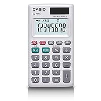 Casio SL-797A-N Personal Calculator, Tax Calculator, Card Type, 8 Digit Practical Calculator, White