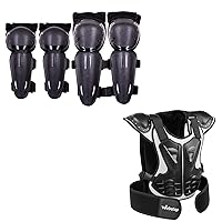 Webetop Kids Dirt Bike Gear Protective Armor Suit Riding Chest Protector Motocross Shoulder Arm Elbow Knee Protector Pads for Cycling, Skateboard, Skiing, Skating, Off-Road