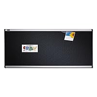 Quartet Bulletin Board, Foam, 4' x 3', Embossed, Hi-Density Fiberboard, Aluminum Frame, Black (B344A)