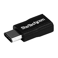 StarTech.com USB C to USB Micro B - USB Type C to USB M/F - USB 2.0 - USB C Connector - USB-C to USB Micro B Adapter (USB2CUBADP)
