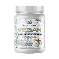 Core Nutritionals Platinum Vegan Gourmet Plant-Based Protein Blend with 21 Grams of Pea Protein, Lactose, Soy and Gluten Free (Vanilla Creme)