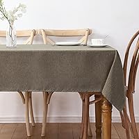 Fabric Textured Rectangle Tablecloth 52x70 inch, Waterproof Fall Table Cloth, Wrinkle Free Polyester Cloth Tablecloths Kitchen Dining Table Cover for Christmas Holiday Party Decoration