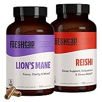 FreshCap Brain Fog Bundle (Lion's Mane Capsules and Reishi Capsules)