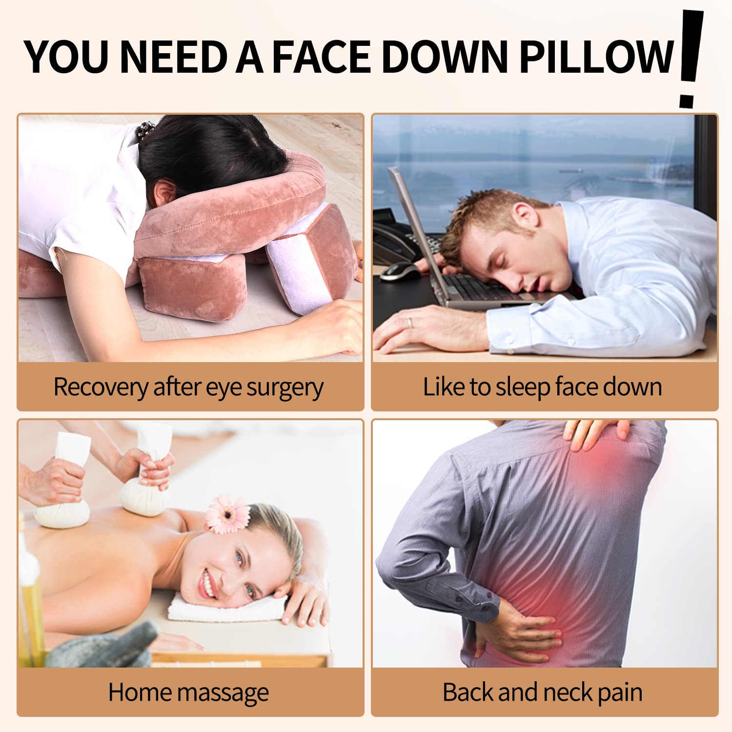 Face Down Pillow After Eye Surgery Recovery Equipment, Comfortable Retinal Detachment Pillow, Vitrectomy Macular Hole Recovery Equipment for Post Eye Surgery Recovery