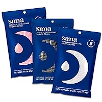 Sima - Bundle - Exfoliating Body Towels Black + Pink + White