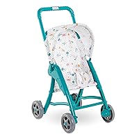 Corolle Baby Doll Stroller with Folding Canopy - Teal - Mon Premier Poupon Accessories Fit 12