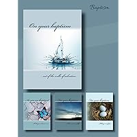 GULOYABaptism Greeting Cards, A New Life for Youth/Adults with KJV Bible Scripture, Box of 12