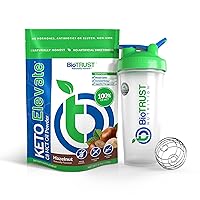 BioTrust Keto Elevate Pure C8 MCT Oil Powder (Hazelnut) BlenderBottle Bundle