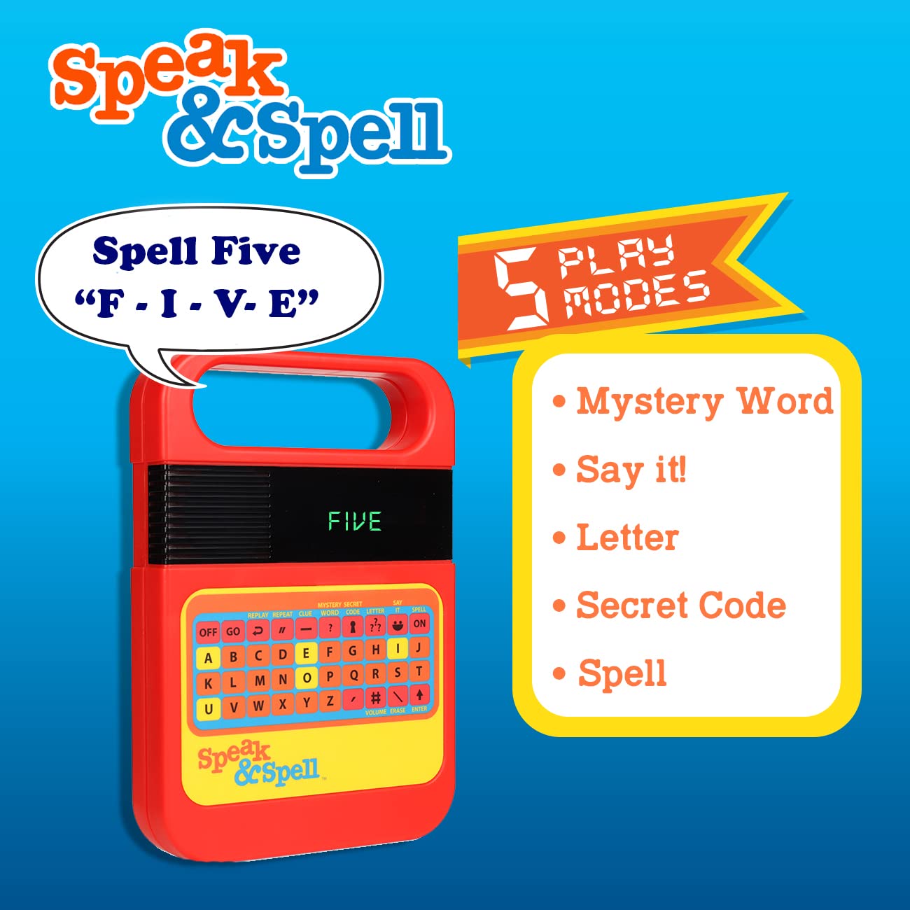 Basic Fun Speak & Spell Electronic Game,7-18 years