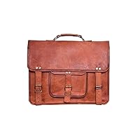present Brown Leather Briefcase messenger bag - Office Purpose Handbag