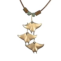 Manta Ray Necklace for Women Antique Bronze- Stingray Jewelry, Manta Ray Pendant, Scuba Diving Jewelry, Ocean Inspired Bronze Jewelry, Beachy Jewelry, Sea Life Jewelry