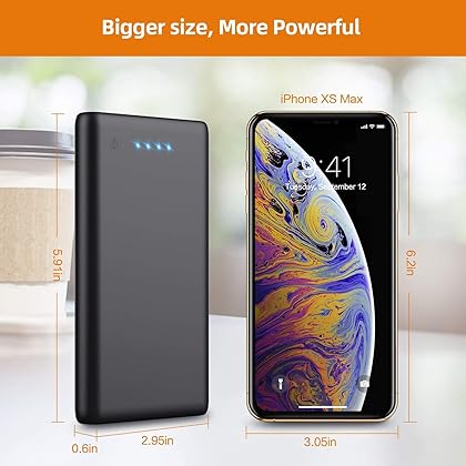 Portable Charger Power Bank 25800mAh Huge Capacity External Battery Pack Dual Output Port with LED Status Indicator Power Bank for iPhone, Samsung etc