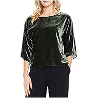Vince Camuto Womens Ruffled Knit Blouse
