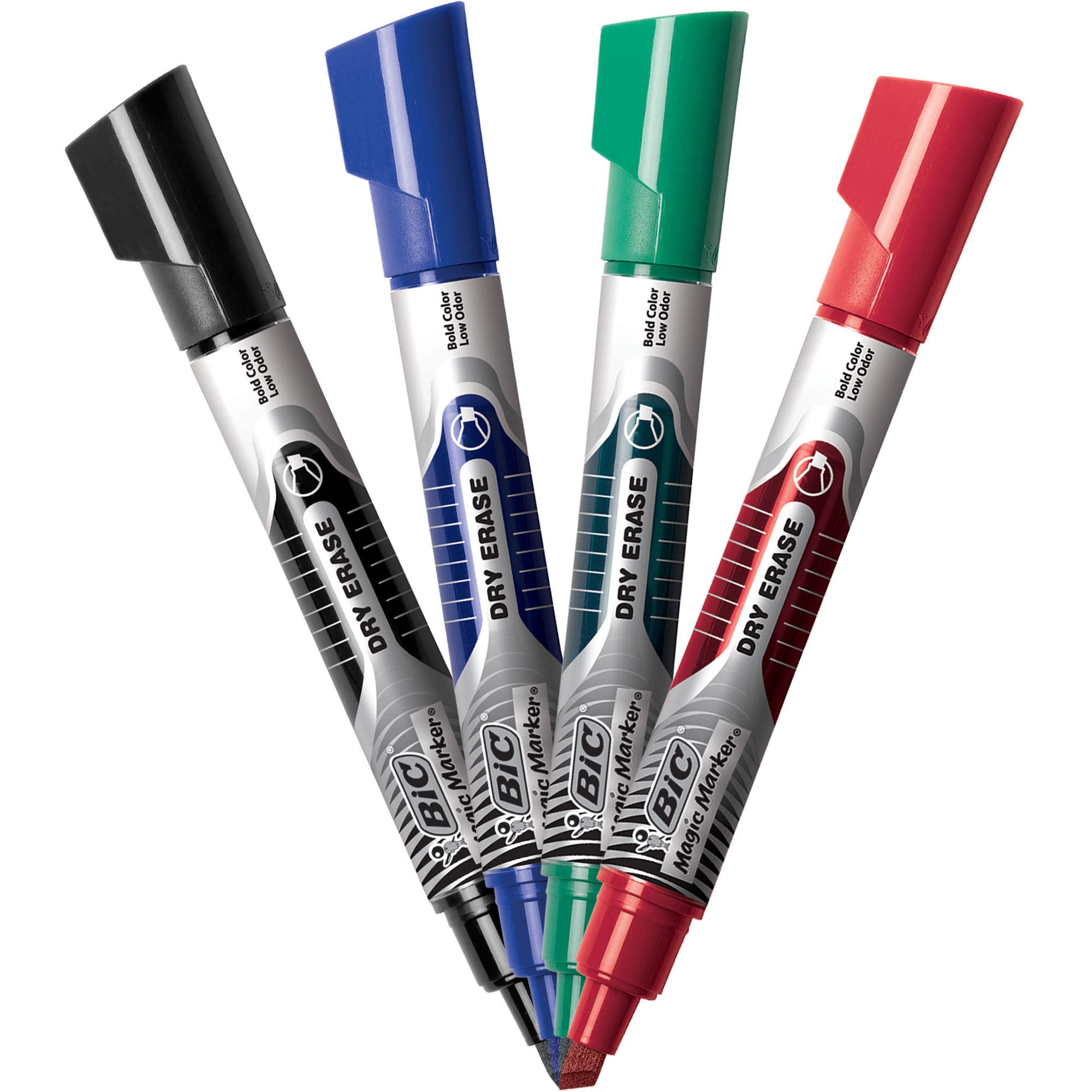 BIC Chisel Tip Dry Erase Magic Markers (GELITP41-AST), 0.875 H x 6.85 L x 5.215 W