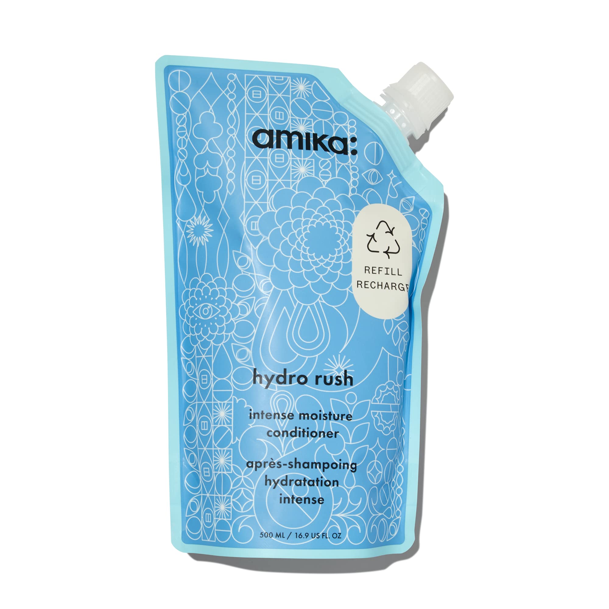 amika hydro rush intense moisture conditioner with hyaluronic acid