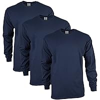 Gildan Unisex-Adult Ultra Cotton Long Sleeve T-Shirt, Style G2400, Multipack