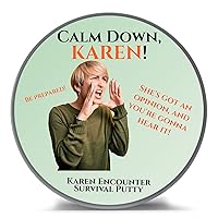 Calm Down Karen Stress Putty - Adult Fidget Toy for Christmas Gag Gifts - White Elephant Gifts for Annoying Friends and Relatives - Funny Gifts for Coworkers and Customers