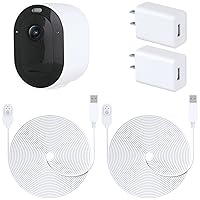 ALERTCAM 2Pack 30FT Magnetic Charging Cable with Power Adapter for Arlo Pro 3, Arlo Pro 4, Arlo Pro 5S, Arlo Ultra, Arlo Ultra 2, Continuous Outdoor Power Supply for Your Arlo Security Camera