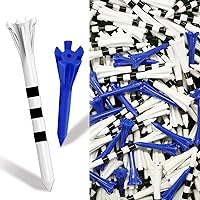 FINGER TEN Golf Tees Plastic 3 1/4 2 3/4 1 1/2 Inch Unbreakable 80 Driver Tees with 20 Iron Tees Mixed 100 Pack