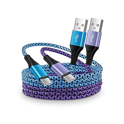 2Packs 6.6Ft/2M Câble De Chargeur USB C, Câble De Charge Rapide
