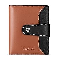 BOSTANTEN Women Handbag Genuine Leather Tote Shoulder Purses Bundled with Zipper Pocket Wallet Card Case Purses with ID Window Brown
