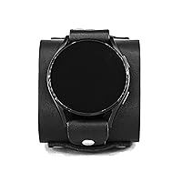 Leather wide cuff band 20mm 22mm Compatible with Samsung Galaxy Watch Classic Active Gear and other Smart watches with a classic lug, Handmade UA 2330 (other colors & sizes)