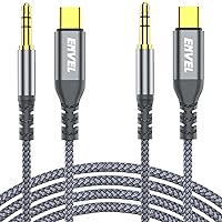 ENVEL USB C to Aux 3.5mm Audio Jack Cable 4ft, 2 Pack Type C Adapter to 3.5mm Headphone Car Stereo Compatible with iPhone 15 Pro Max 15 Plus iPad Pro Galaxy S23 S22 S21 Ultra Pixel 7 7 Pro