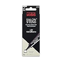 Salon X-tend, Press-On Nails, Nail glue included, Gel Adhesive', Clear, Size, Shape, Includes 10Ml Led Gel Adhesive