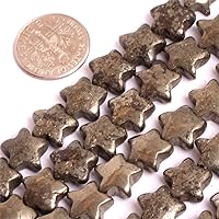 Pyrite Beads for Jewelry Making Natural Gemstone Semi Precious 10mm Star Polygon 15