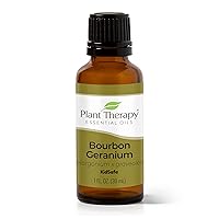 Plant Therapy Geranium Bourbon Essential Oil 100% Pure, Undiluted, Natural Aromatherapy, Therapeutic Grade 30 mL (1 oz)