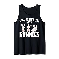 Kids Funny Bunny Life Is Better With Bunnies Rabbit Tank Top