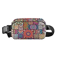 Boho Mandala Fanny Packs for Women Everywhere Belt Bag Fanny Pack Crossbody Bags for Women Girls Fashion Waist Packs with Adjustable Strap Belt Purse for Travel Workout Outdoors