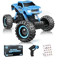 DOUBLE E 1/12 Scale Remote Control Monster Trucks - 2.4Ghz Off Road RC Trucks, Toys Gifts for Boys Age 6-10