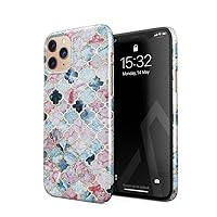 BURGA Phone Case Compatible with iPhone 11 PRO MAX - Pink Beach Purple Moroccan Tiles Pattern Marrakesh Mosaic Cute Case for Women Thin Design Durable Hard Plastic Protective Case