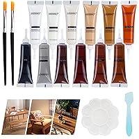 Wood Filler Furniture Repair Kit, Wood Fill Restore a Finish for Scratch Wood Floor, White Dark Wood Furniture Scratch Repair Kit Paste, Wood Stain Remover for Table, Door, Cabinet