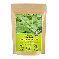 FullChea - Nettle Leaf Tea Bags, 25 Teabags, 1.5g/bag - Naturally Stinging Nettle Tea - Support Eye Health & Strengthen Bones