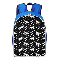 White Unicorn Silhouette Travel Laptop Backpack 13 Inch Lightweight Daypack Causal Shoulder Bag