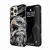BURGA Phone Case Compatible with iPhone 14 PRO - Hybrid 2-Layer Hard Shell + Silicone Protective Case -Bird of JOVE Savage Wild Eagle - Scratch-Resistant Shockproof Cover