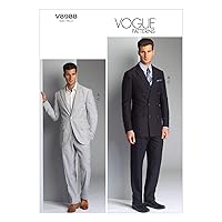 Vogue Patterns V8988MUU Men's Jacket and Pants Sewing Template, Size MUU (34-36-38-40)